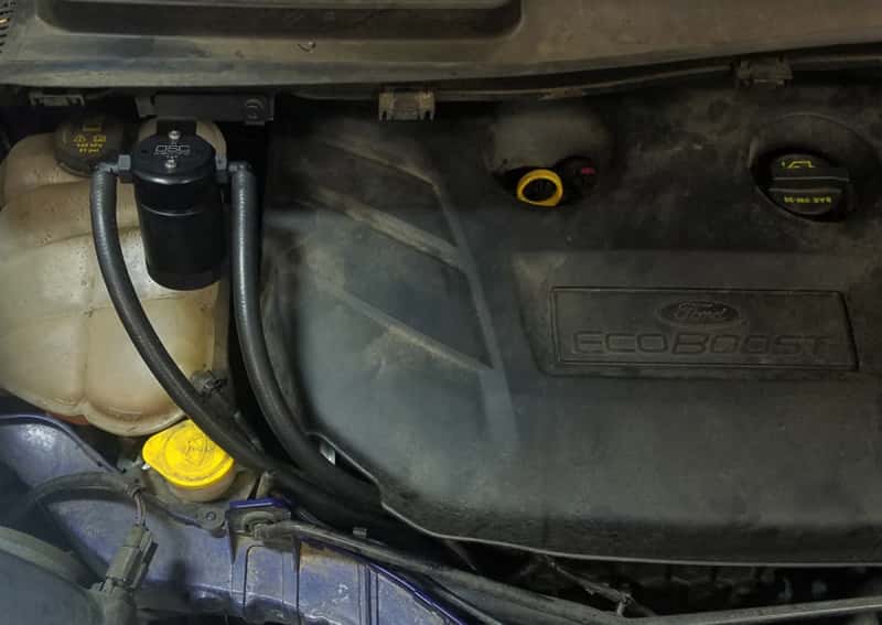 J&L — J&L 13-18 Ford Escape 2.0 EcoBoost 2.0 Oil Separator 3.0 Passenger Side - Black Anodized
Oil Separator - view 2