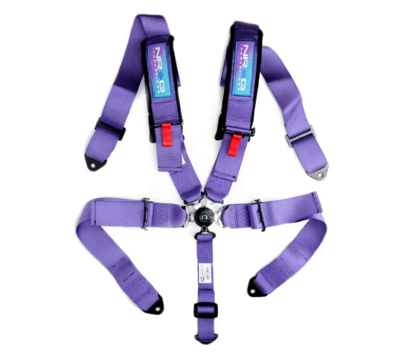 NRG — NRG SFI 16.1 5Pt 3 Inch Seat Belt Harness with Pads / Cam Lock - Purple - view 1