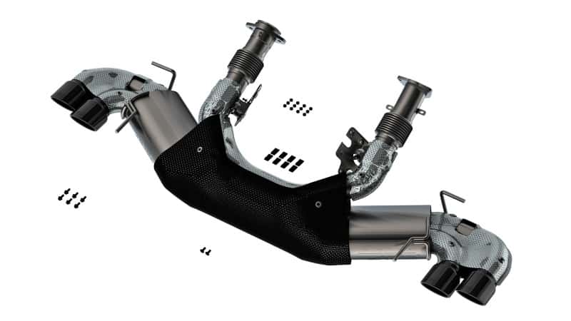 Borla — Borla 20-23 Chevy Corvette 6.2L V8 AT w/o NPP 3in ATAK Catback Exhaust - Black Chrome Tips
Cat-Back System - view 1