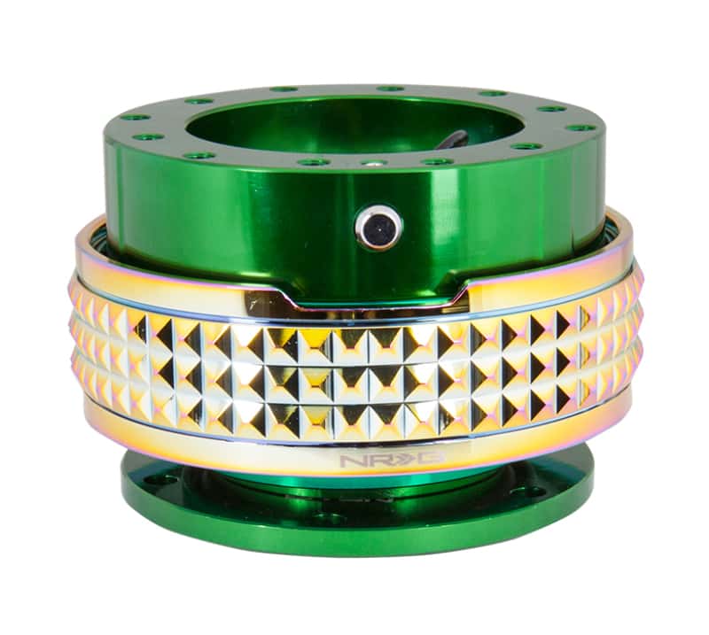 NRG — NRG Quick Release Kit - Pyramid Edition - Green Body / Neochrome Pyramid Ring - view 2