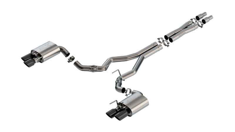 Borla — Borla 2024 Ford Mustang GT 5.0L V8 w/ Active Exhaust ATAK Cat-Back Exhaust System - Black Chrome
Cat-Back System - view 1