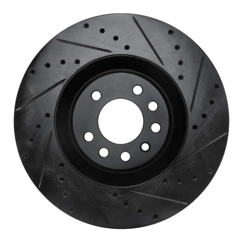R1 Concepts — R1 08-11 Saab 9-3 Front Right Drilled & Slotted Black Brake Rotor
R1 Brake Rotor Drill - view 1