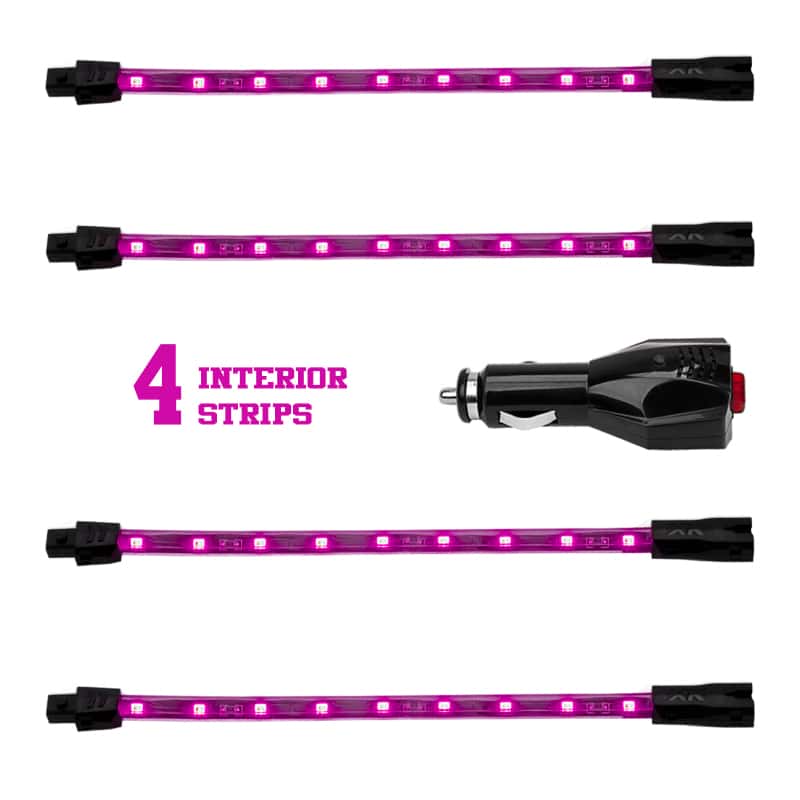 XKGLOW — XK Glow Single Color XKGLOW UnderglowLED Accent Light Car/Truck Kit Pink - 4x8In - view 2