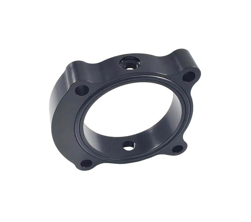 Torque Solution — Torque Solution Throttle Body Spacer 2013+ Hyundai Genesis Coupe 2.0T  - Black - view 2