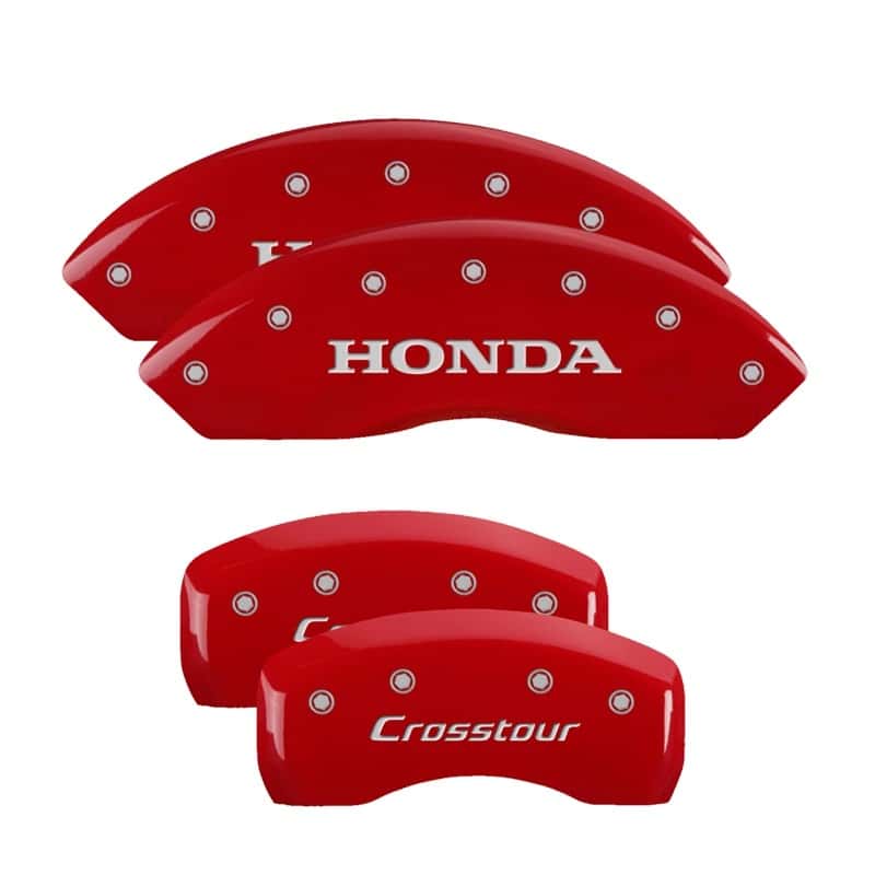 MGP — MGP 4 Caliper Covers Engraved Front Honda Engraved Rear Crosstour Red finish silver ch
Caliper Covers - view 1