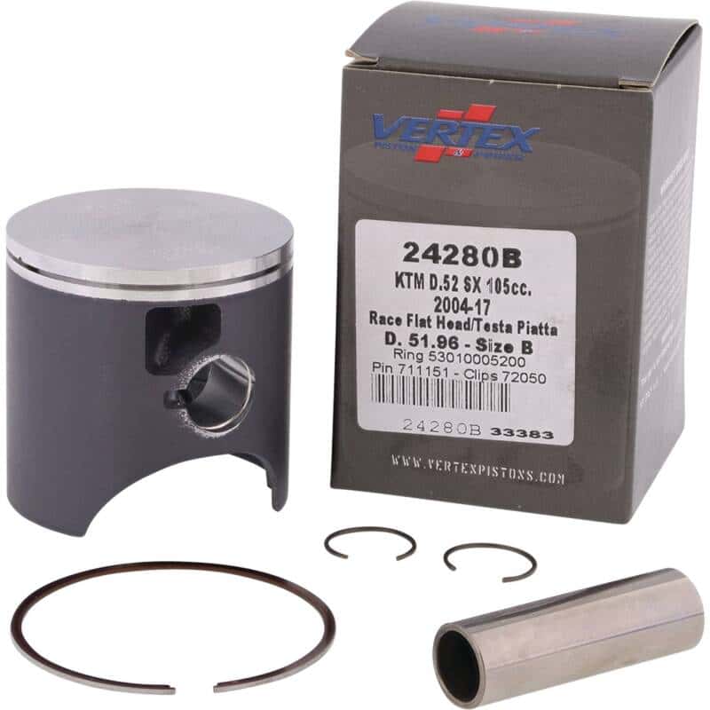 Vertex Pistons — Vertex Piston 04-11 KTM 105 SX 105cc Cast Race Piston Kit - view 1