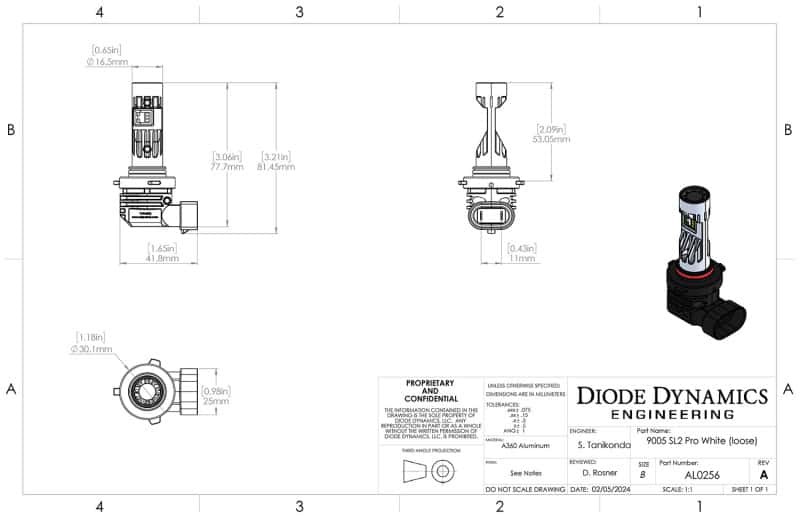 Diode Dynamics — Diode Dynamics 9005/9011/H10 White SL2 Pro LED Bulb (one) - view 7