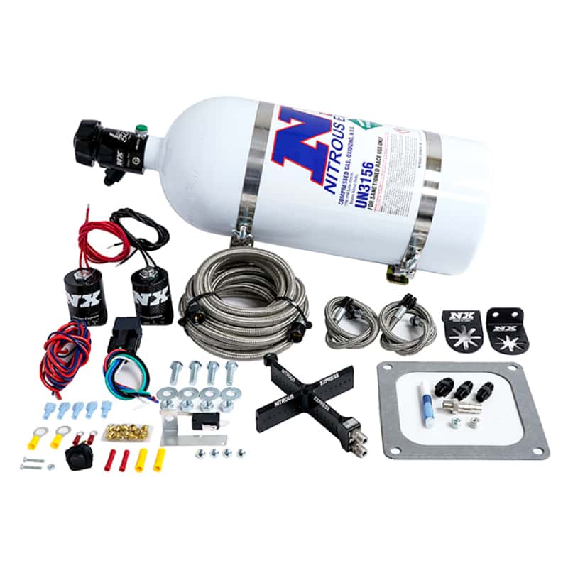Nitrous Express — Nitrous Express 4500 Covert Crossbar Plate System Stage 6 50-300HP (10lb Bottle)
Injection System Kit - view 1