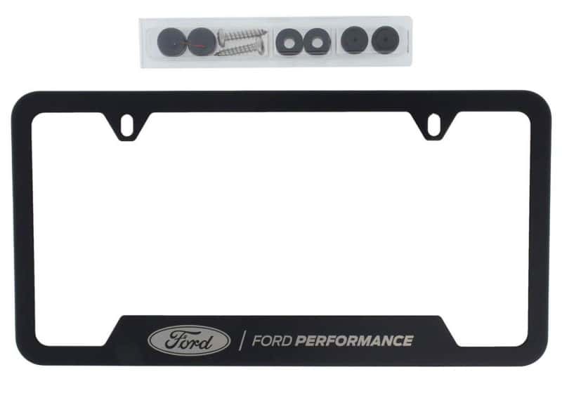 Ford Racing — Ford Racing Stainless Steel Ford Performance License Plate Frame - Black - view 6
