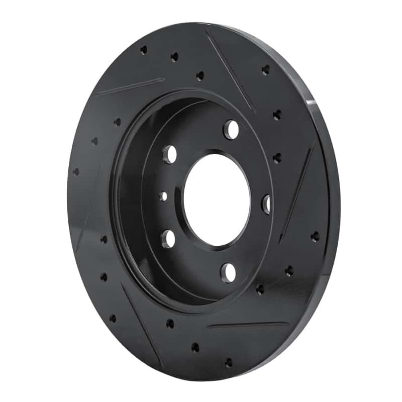 R1 Concepts — R1 04-16 Buick Allure Rear Left Drilled & Slotted Black Brake Rotor
R1 Brake Rotor Drill - view 4