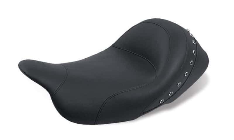 Mustang Motorcycle — Mustang 08-21 Harley Electra Glide Std,Rd Glide,Rd King,Str Glide Solo Seat Blk Pearl Studs - Black - view 2