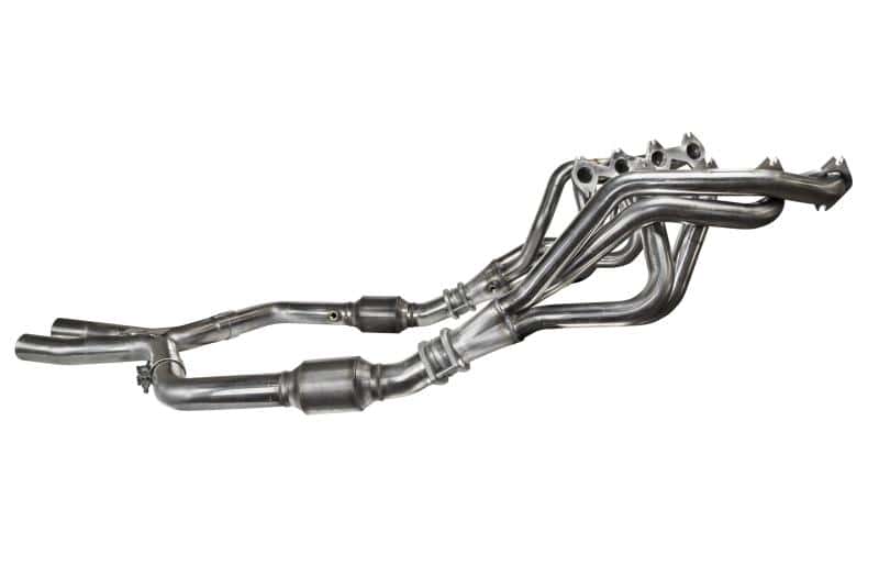 Kooks Headers — Kooks 05-10 Ford Mustang GT Manual 1 5/8in x 2 1/2in SS Long Tube Headers and OEM Catted SS X Pipe
1-5/8in. w/X-Pipe
1-5/8" w/ X-Pipe - view 1