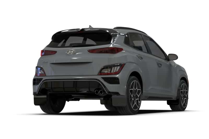 Rally Armor — Rally Armor 22-23 Hyundai Kona N-Line Black UR Mud Flap w/Grey Logo
Mud Flap - view 2