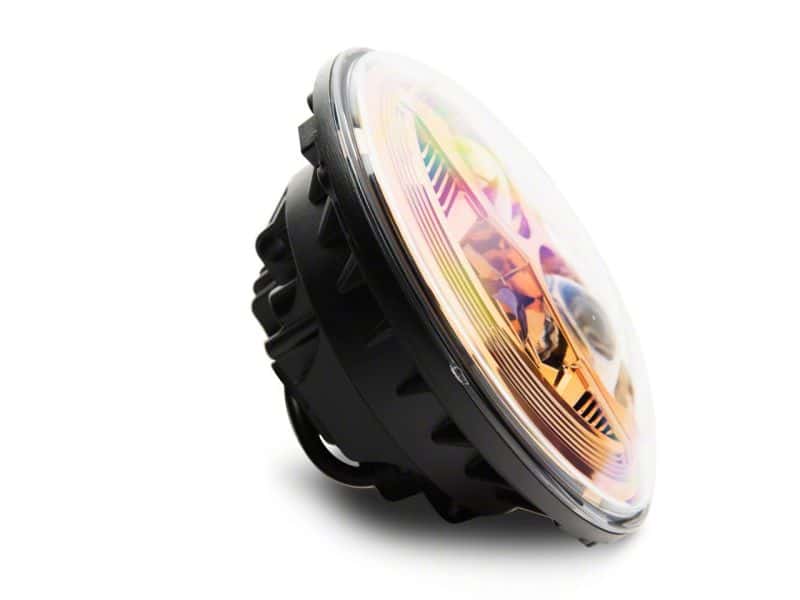 Raxiom — Raxiom 07-18 Jeep Wrangler JK 7-In LED Headlights Orange Housing- Clear Lens
Headlights - view 4