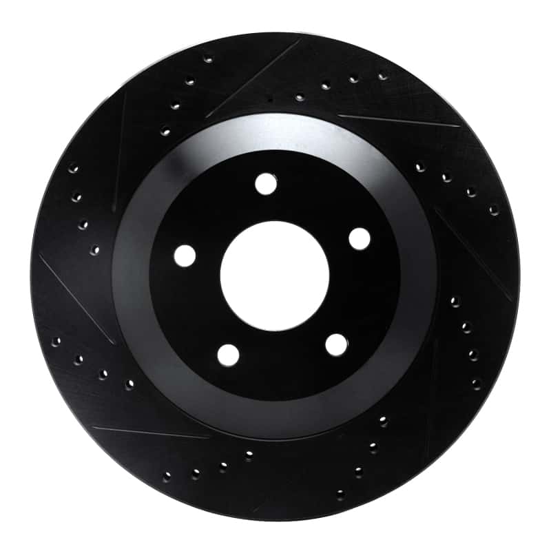 R1 Concepts — R1 97-09 Cadillac XLR Right Front Drilled & Slotted Black Brake Rotor
R1 Brake Rotor Drill - view 1