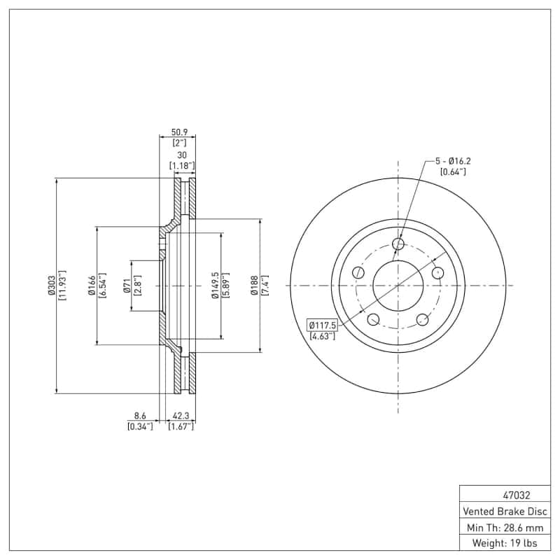 DFC — DFC 05-05 Buick LeSabre Front GeoSPEC Coated Rotor
DFC Brake Rotor - view 6