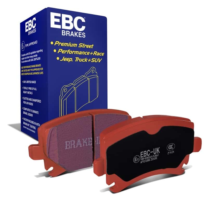 EBC — EBC 06-13 Audi A3 2.0 Turbo (Girling rear caliper) Redstuff Rear Brake Pads
Disc Brake Pad - view 1