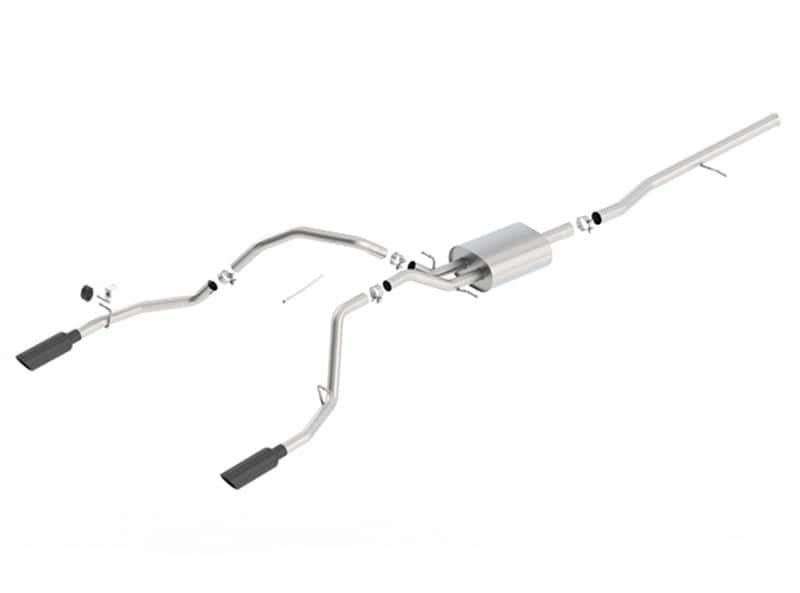 Borla — Borla 14 Silv/Sierra C/B Exhaust ATAK 1500 5.3L V8 AT/MT 2&4WD Ext Cab (78.7) WB - Black Chrome
Cat-Back System
ExhstSysKt - view 2