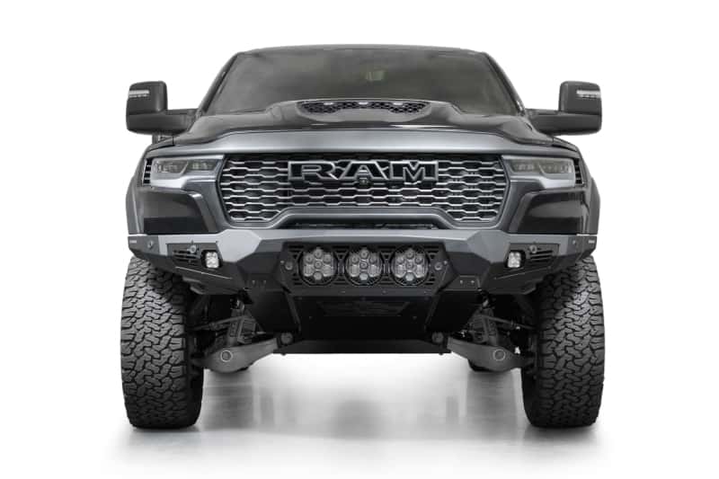 Addictive Desert Designs — Addictive Desert Designs 2025+ Ram RHO Bomber Front Bumper - 3 Baja Designs LP6 - view 1