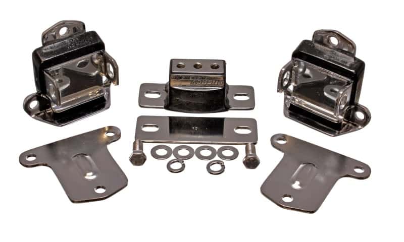 Energy Suspension — Energy Suspension 67-72 Chevrolet Camaro Black Motor and Transmission Mounts; Chrome Finish
Mtr/TransMntSet - view 2