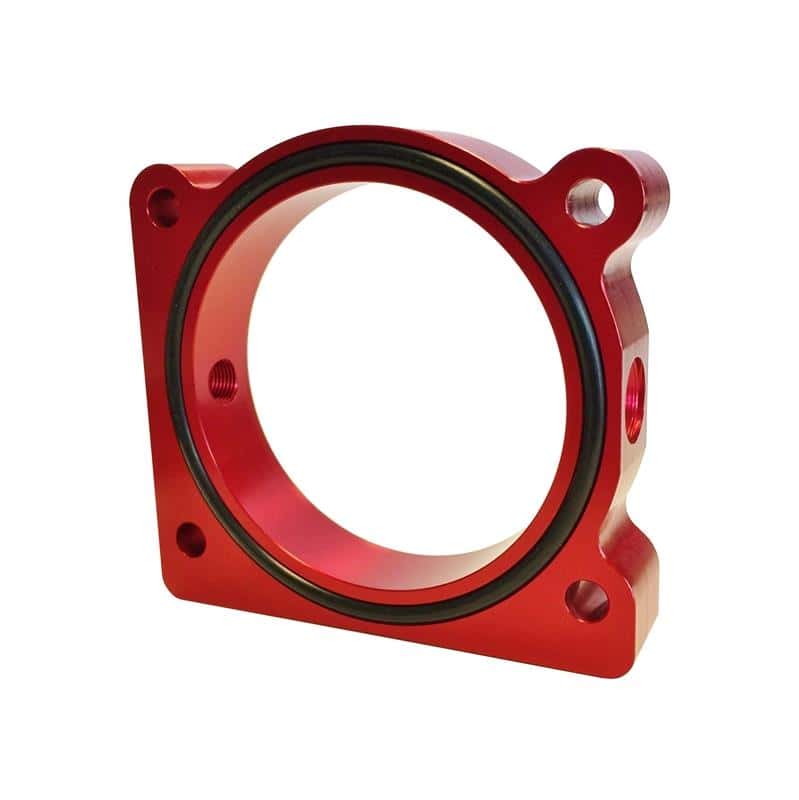 Torque Solution — Torque Solution Throttle Body Spacer (Red) Ford F-150 3.5L Ecoboost / 3.7L V6 - view 2