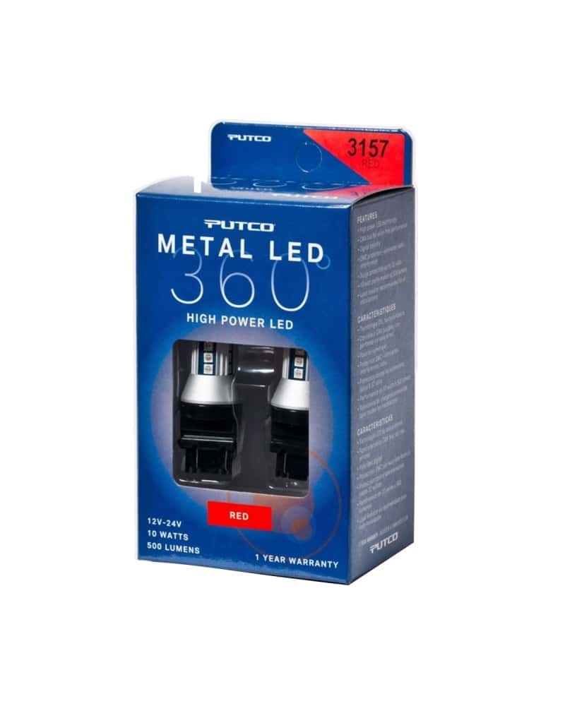 Putco — Putco 3157 - Red Metal 360 LED
Bulb - view 1