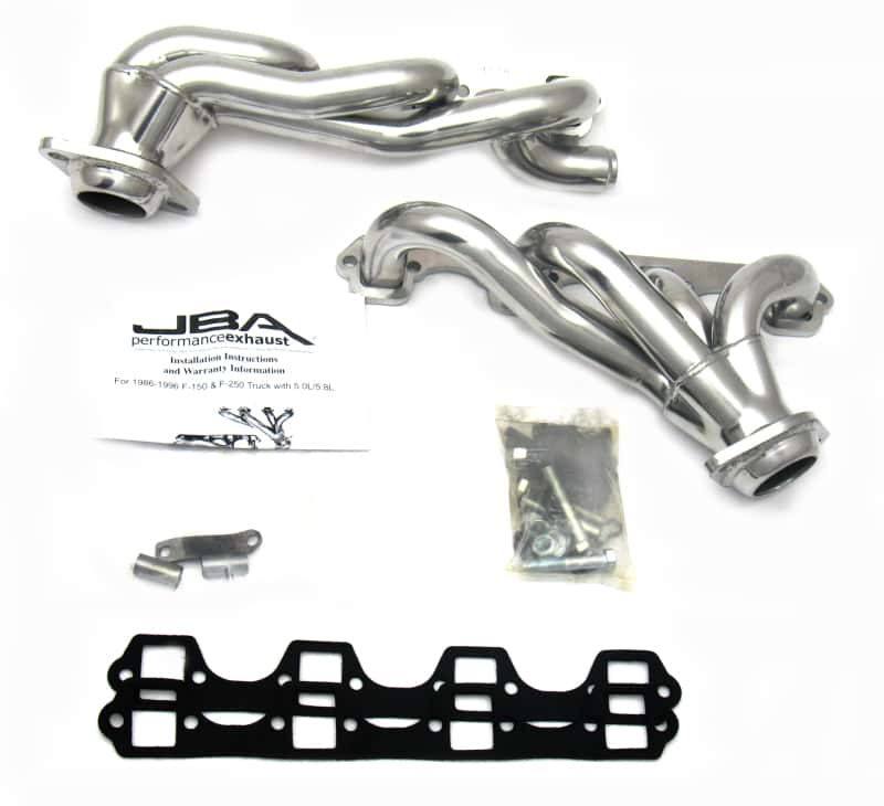 JBA — JBA 87-96 Ford F-150 5.8L SBF 1-5/8in Primary Silver Ctd Cat4Ward Header
Exhaust Header - view 1
