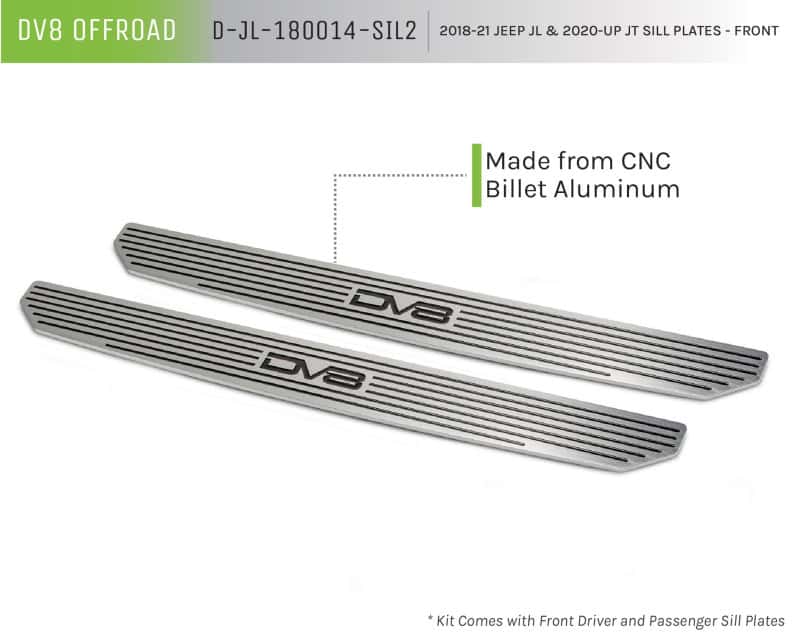 DV8 Offroad — DV8 Offroad 2018-2019 Jeep Gladiator JL 2 Door Front Sill Plates
Sill Plates - view 3