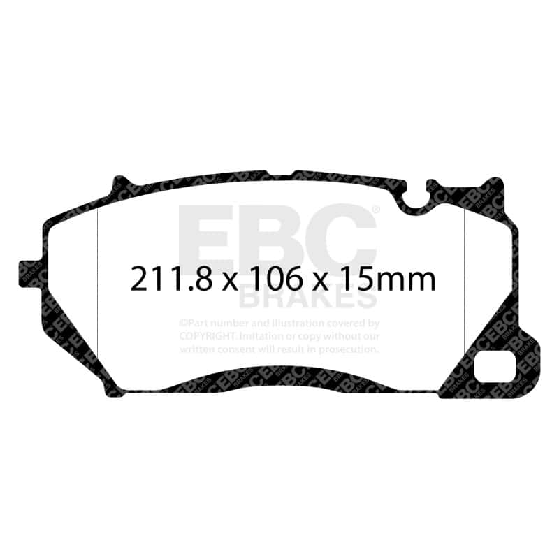 EBC — EBC 2020+ Audi RS6 4.0L / 2021+ Audi RS7 4.0L Redstuff Front Brake Pads
Disc Brake Pad - view 3