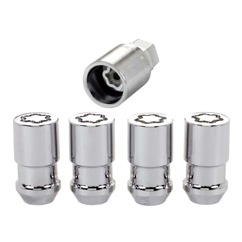 McGard — McGard Wheel Lock Nut Set - 4pk. (Cone Seat) 1/2-20 / 3/4 & 13/16 Dual Hex / 1.66in. Length - Chrome - view 1