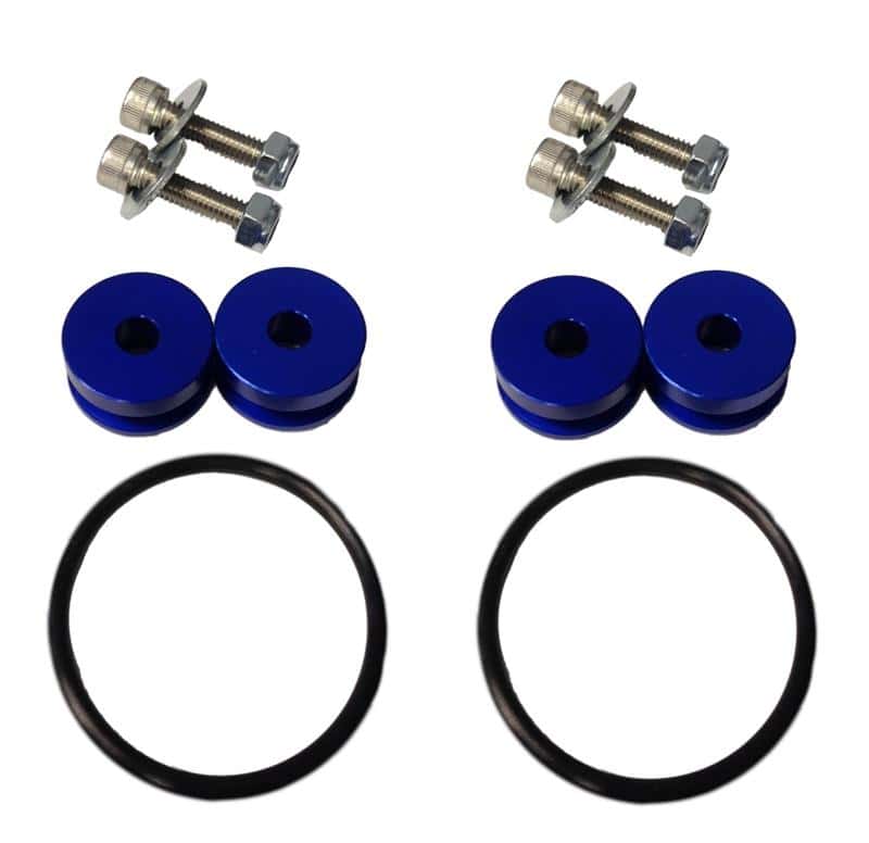 Torque Solution — Torque Solution Universal Billet Bumper Quick Release Kit Universal Blue - view 2