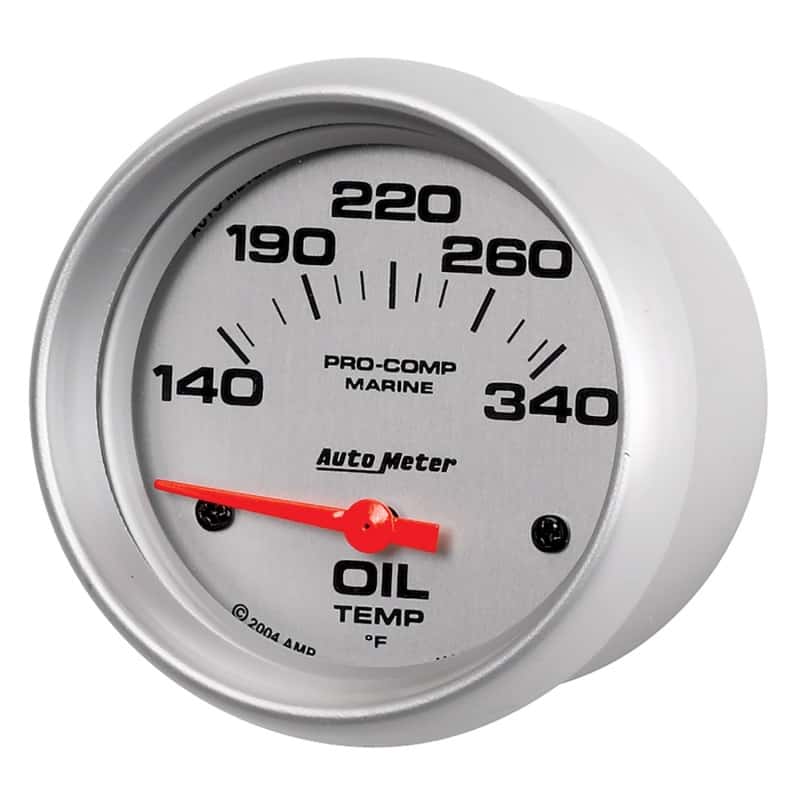 AutoMeter — Autometer Marine Silver Ultra Lite Electric Oil Temperature Gauge 2-5/8in 140-300 Deg F
GA 2.6" OT 300 E MS - view 5