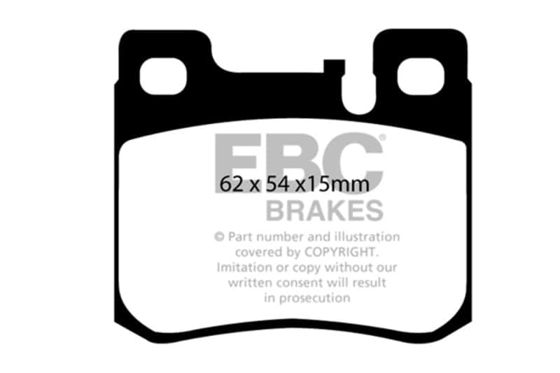 EBC — EBC 94-95 Mercedes-Benz C220 (W202) 2.2 (ASC) Ultimax2 Rear Brake Pads
Disc Brake Pad - view 1