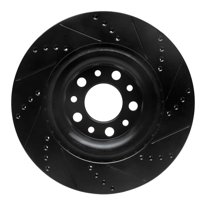 R1 Concepts — R1 2017-2025 Alfa Romeo Stelvio Rear Left Drilled & Slotted Black Brake Rotor
R1 Brake Rotor Drill - view 5