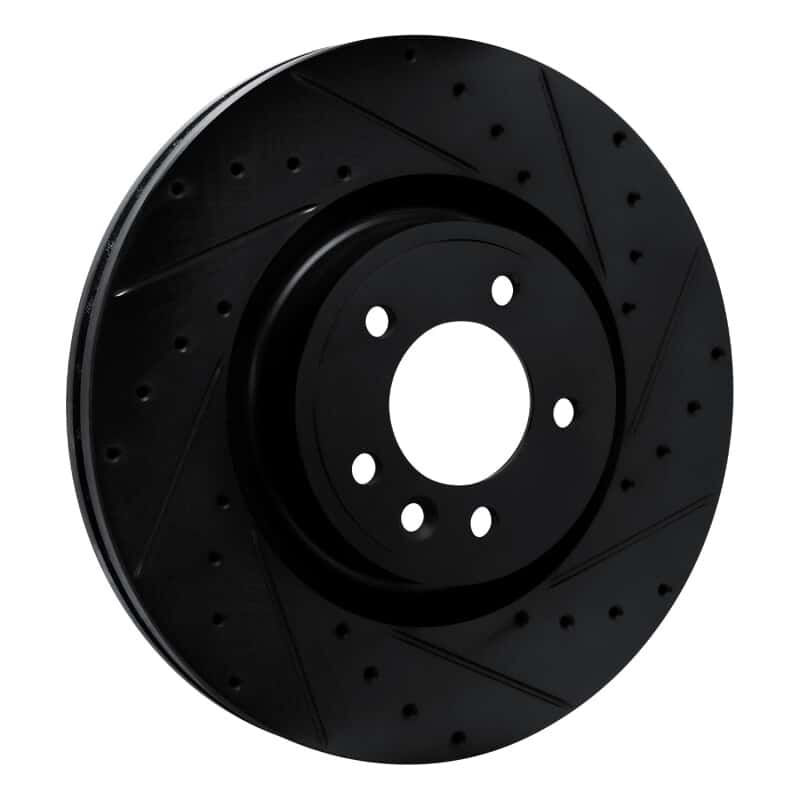 R1 Concepts — R1 18-24 Land Rover Range Rover Front Right Drilled & Slotted Black Brake Rotor
R1 Brake Rotor Drill - view 2
