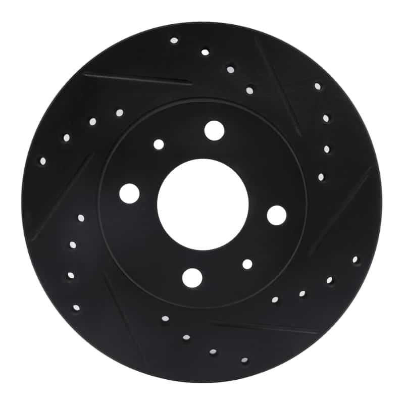 R1 Concepts — R1 88-06 Nissan NX Front Right Drilled & Slotted Black Brake Rotor
R1 Brake Rotor Drill - view 1