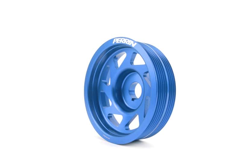 Perrin Performance — PERRIN 93-14 Subaru Impreza (Incl. 02-14 WRX) / 04-21 STI Lightened Crank Pulley - Blue - view 2
