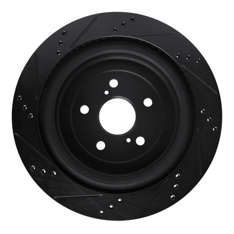 R1 Concepts — R1 16-22 Lexus RX350 Rear Right Drilled & Slotted Black Brake Rotor
R1 Brake Rotor Drill - view 5