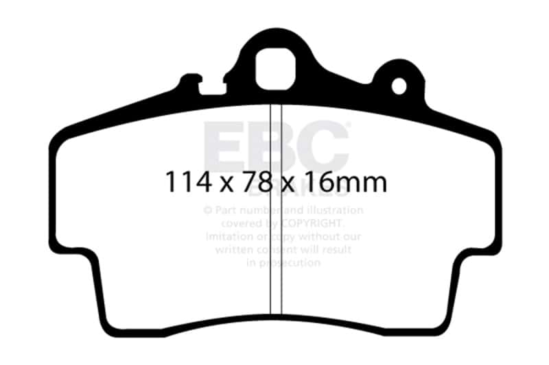 EBC — EBC 97-99 Porsche Boxster Bluestuff Front Brake Pads
Disc Brake Pad - view 4