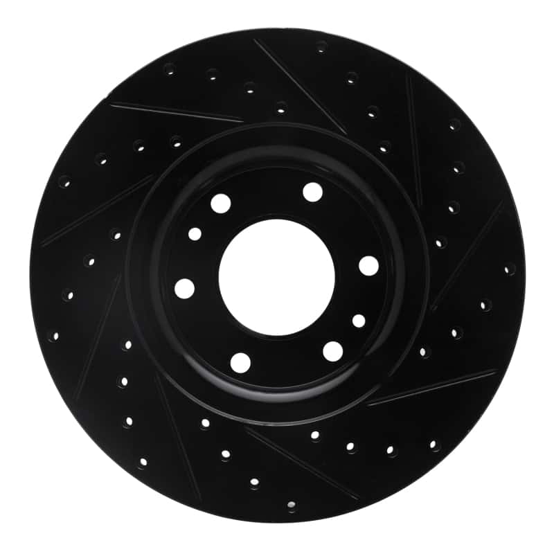 R1 Concepts — R1 02-09 Buick Rainier Front Left Drilled & Slotted Black Brake Rotor
R1 Brake Rotor Drill - view 5