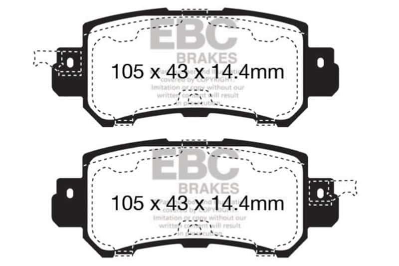 EBC — EBC 12+ Mazda CX-5 2 Ultimax2 Rear Brake Pads
Disc Brake Pad - view 1