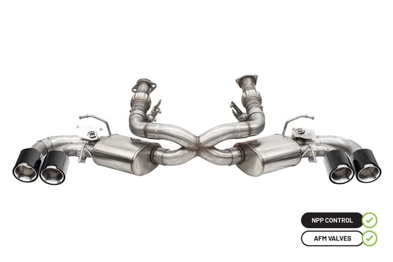CORSA Performance — Corsa 2020-2025 Chevrolet Corvette C8 RWD 3in Valved Cat-Back w/ 4.5in Carbon Fiber Polished Tips
Exhaust - view 1