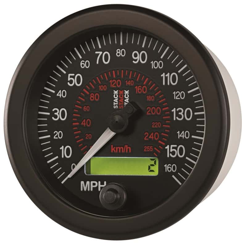 AutoMeter — Autometer Stack Instruments 88MM 0-160 MPH / 260 KM/H Programmable Speedometer - Black
Spd Elec Blk 160MPH - view 2