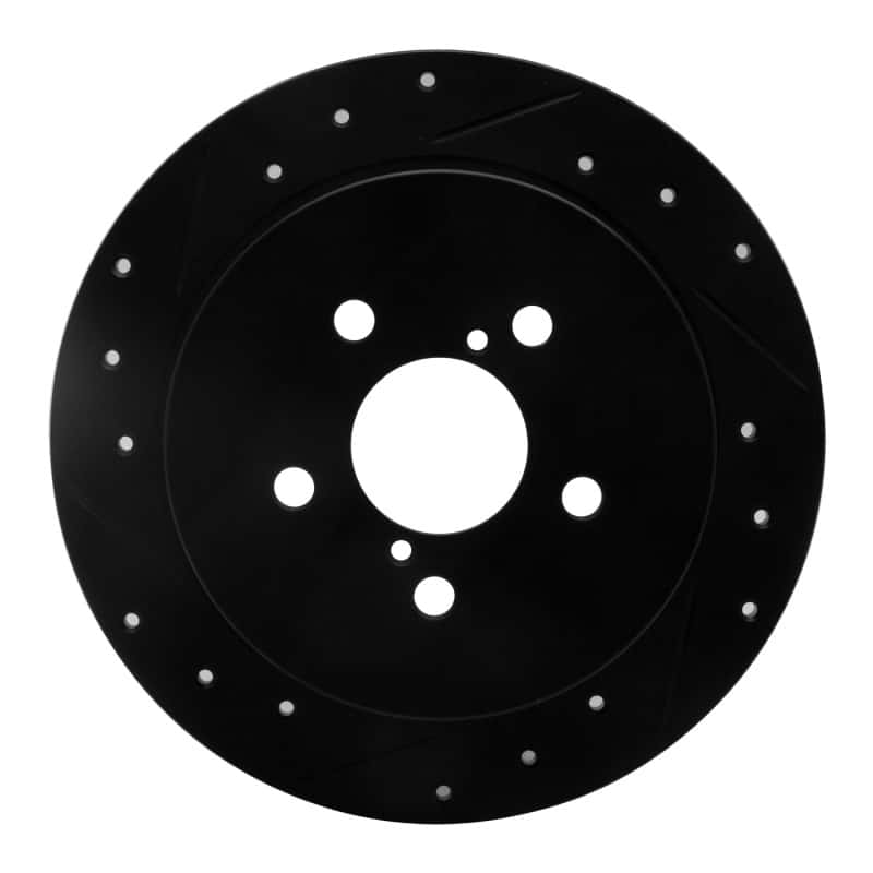 R1 Concepts — R1 05-09 Subaru Legacy Rear Left Drilled & Slotted Black Brake Rotor
R1 Brake Rotor Drill - view 1
