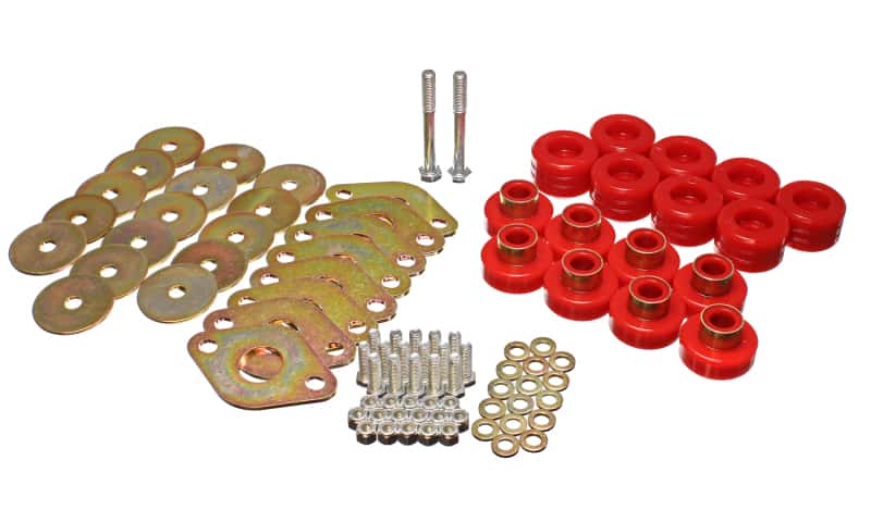Energy Suspension — Energy Suspension Body Mount Set W/Hardware - Red
BodyMntBshKt - view 3