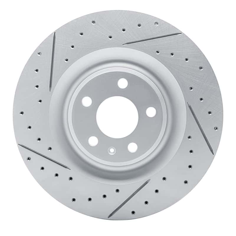 R1 Concepts — R1 17-26 Audi S7 Rear Left Drilled & Slotted Geo-Carbon Rotor - view 1