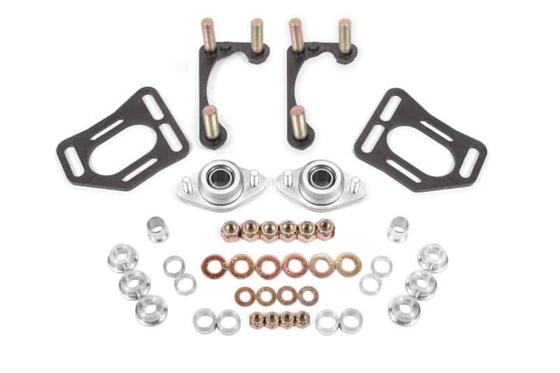 BMR Suspension — BMR 90-93 Fox Mustang Caster Camber Plates - Black Hammertone - view 1
