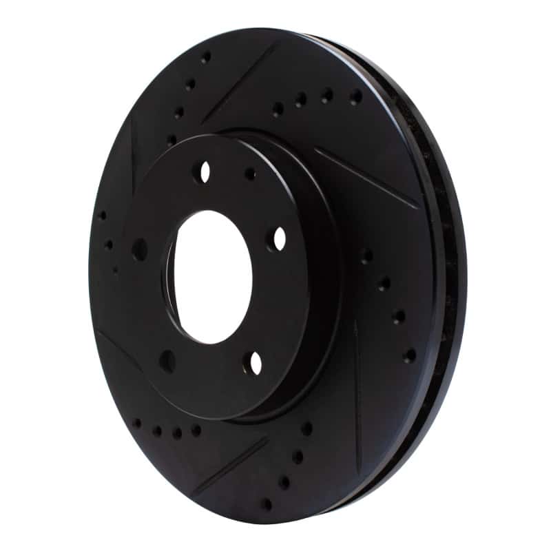 R1 Concepts — R1 95-06 Mazda Millenia Front Left Drilled & Slotted Black Brake Rotor
R1 Brake Rotor Drill - view 2