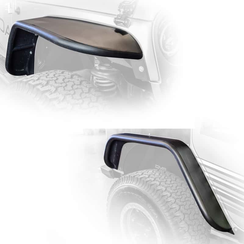 DV8 Offroad — DV8 Offroad 07-18 Jeep Wrangler JK Front & Rear Flat Tube Fenders
Fender Flares - view 13