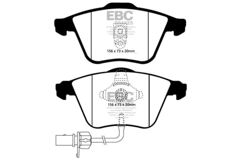 EBC — EBC 02-04 Audi A6 Quattro 2.7 Twin Turbo Sedan (4 Pad Set) Ultimax2 Front Brake Pads
Disc Brake Pad - view 1